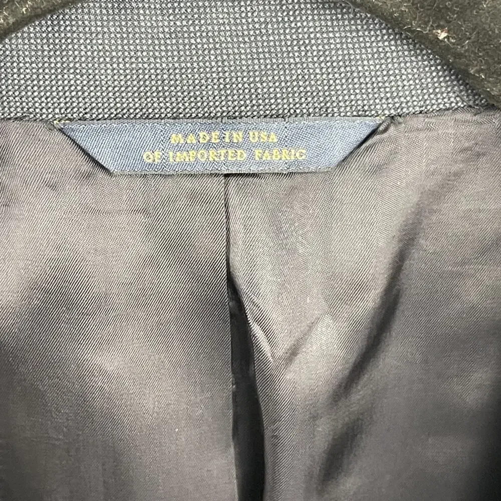 Brooks Brothers 1818 Madison Blazer Jacket Men 46R Blue Wool Vitale Barberis USA